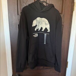 The North Face Black Hoodie with Bear Design